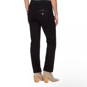 HUDSON Straight Stretch Denim Jeans 8/29 Flap Pocket Slim Fit Mid-Rise Black